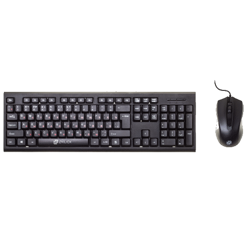 Oklick 620M Комплект клавиатура+мышьUSB, проводной, черный